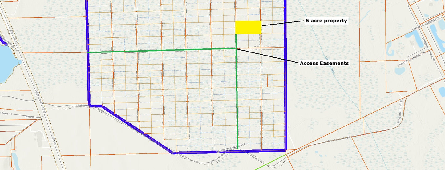 5.0 Acre Parcel near Lafayette Landings Private Airstrip in Volusia County - ONLY $499 Down, $313 per Month!